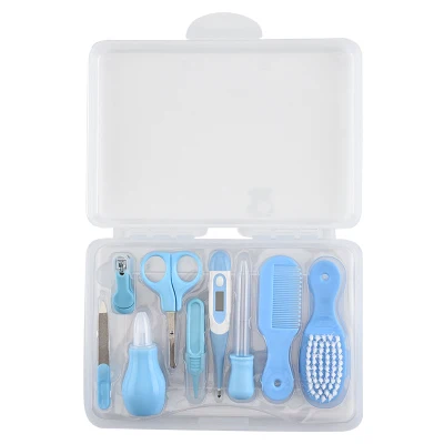 Kit de saúde para bebês conjunto de manicure infantil em caixa de armazenamento de plástico