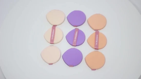 2022 Amazon Supply Beauty Maquiagem cosmética personalizada Esponja de algodão branco em pó com logotipo