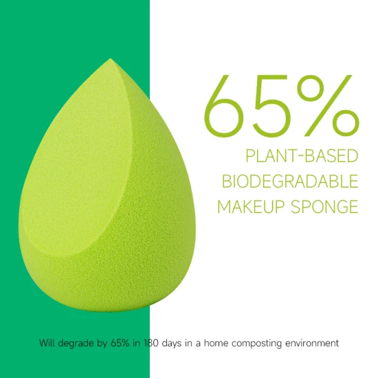 Esponja biodegradável da composição do misturador feito sob encomenda da beleza da forma com empacotamento sustentável